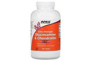 Глюкозамин И Хондроитин Усиленного действия Glucosamine & Chondroitin & MSM Now Foods 240 Таблеток