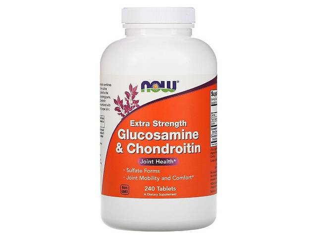 Глюкозамин И Хондроитин Усиленного действия Glucosamine & Chondroitin & MSM Now Foods 240 Таблеток