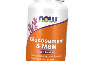 Глюкозамин и МСМ Здоровья суставов Glucosamine & MSM Now Foods 60вегкапс (03128015)