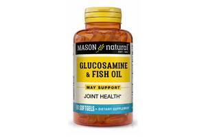 Глюкозамин и Рыбий жир Glucosamine & Fish Oil Mason Natural 90 гелевых капсул