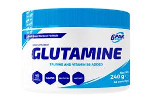 Глютамин для спорта 6PAK Nutrition Glutamine 240 g /48 servings/ Natural