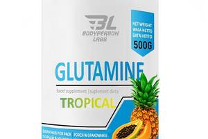 Глютамин для спорта Bodyperson Labs Glutamine 500 g /100 servings/ Tropical