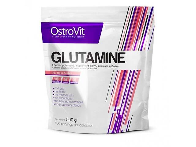 Глютамин для спорта OstroVit Glutamine 500 g /100 servings/ Orange