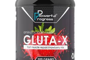 Глютамин для спорта Powerful Progress Gluta Х 500 g /30 servings/ Strawberry