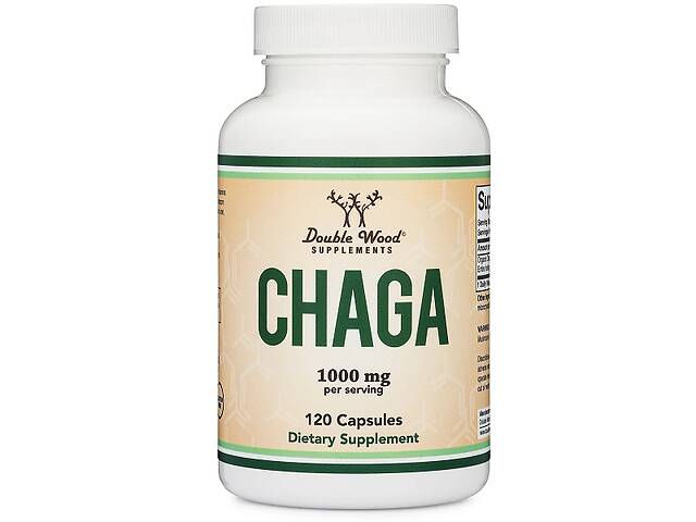 Грибной комплекс Double Wood Supplements Chaga Mushroom 1000 mg (2 caps per serving) 120 Caps