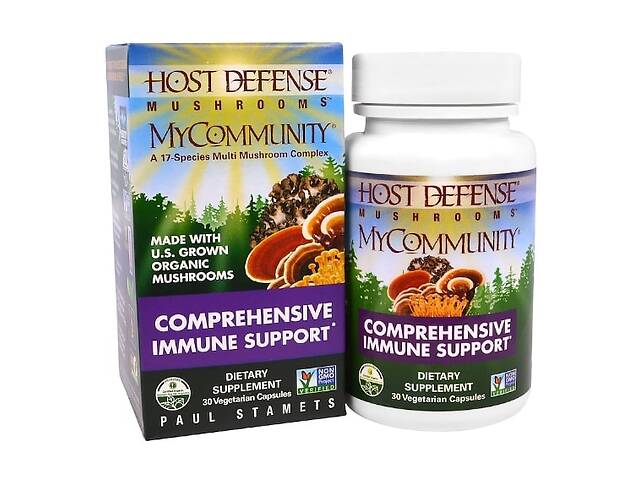 Грибной комплекс Fungi Perfecti Mushrooms MyCommunity Comprehensive Immune Support 30 Caps FPI-03811