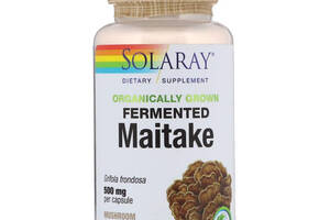 Грибы Майтаке Fermented Maitake Solaray органик ферментированные 500 мг 60 вегетарианских капсул