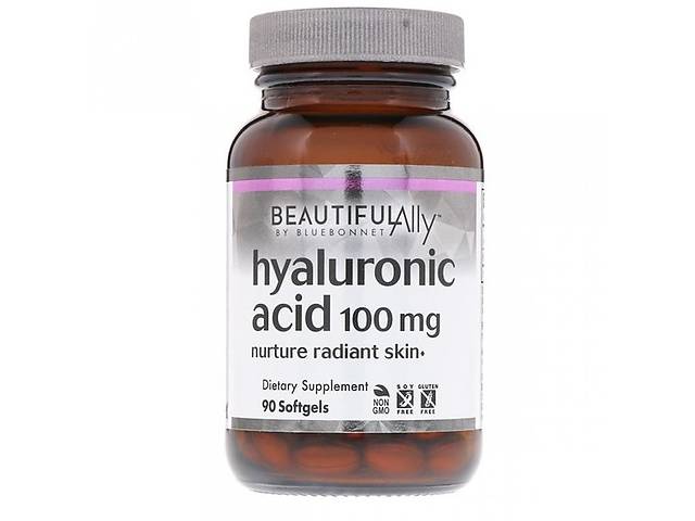 Гиалуроновая кислота Bluebonnet Nutrition Beautiful Ally Hyaluronic Acid 100 mg 90 Caps