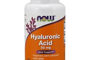 Гиалуроновая кислота NOW Foods Hyaluronic Acid with MSM 60 Veg Caps
