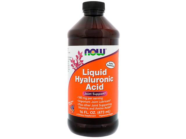 Гиалуроновая кислота жидкая Hyaluronic Acid Now Foods ягодный вкус 100 мг 473 мл