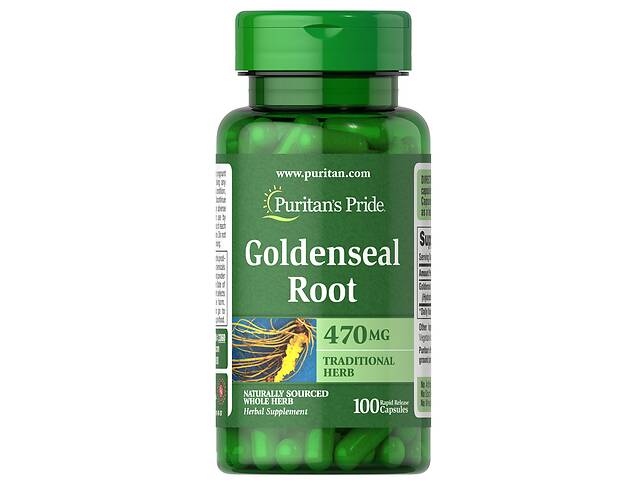 Гідрастис канадський Goldenseal Root Puritan's Pride 470 мг 100 капсул