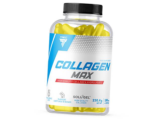 Гидролизат коллагена 1 типа и Гиалуроновая кислота Collagen Max Trec Nutrition 180капс (68101005)