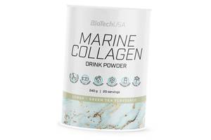 Гидролизованный рыбий коллаген Marine Collagen Drink Powder BioTech (USA) 240г Лимон-зеленый чай (68084007)