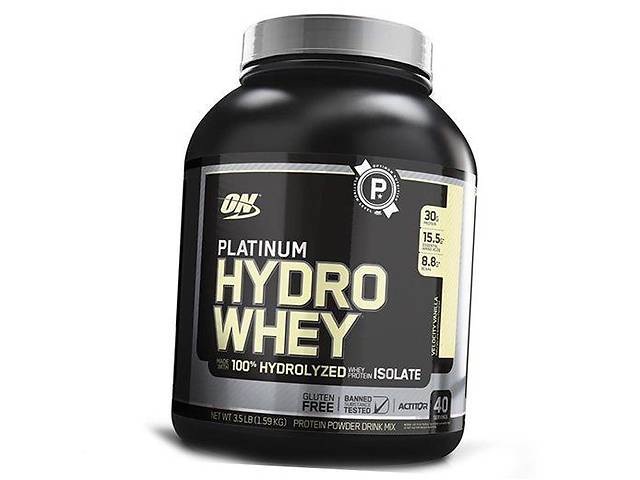 Гидролизованный изолят сывороточного протеина Platinum Hydro Whey Optimum nutrition 1590г Ваниль (29092008)