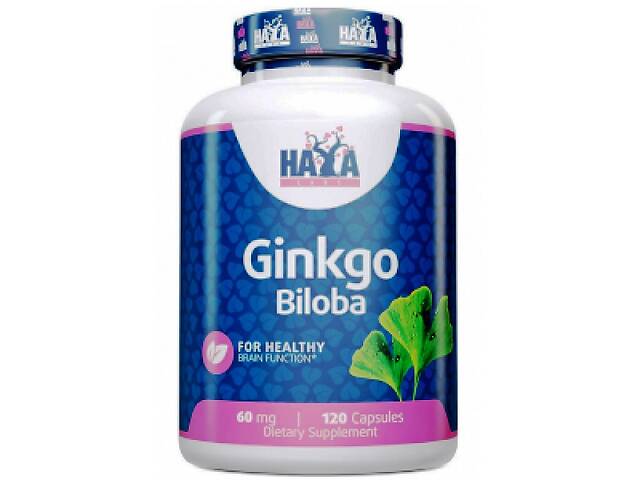 Гинкго Билоба Haya Labs Ginkgo Biloba 60 mg 120 Caps