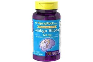 Гинкго Билоба Piping Rock Ginkgo Biloba Extract 120 mg Full Spectrum Nutrition 100 Caps