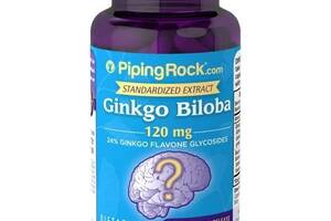 Гинкго Билоба Piping Rock Ginkgo Biloba Extract 120 mg Full Spectrum Nutrition 100 Caps