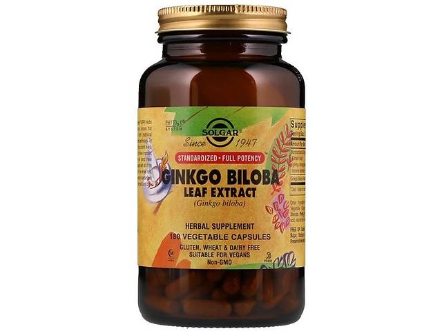 Гинкго Билоба Solgar SFP Ginkgo Biloba Leaf Extract 180 Veg Caps