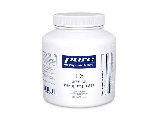 IP6 inositol hexaphosphate Pure Encapsulations поддержка для здоровья простаты толстой кишки и клеток печени 180 капсул