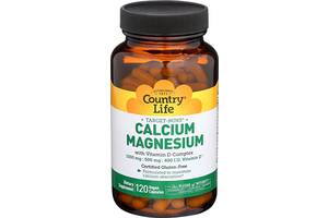 Кальций магний Country Life Calcium Magnesium with Vitamin D3 120 caps