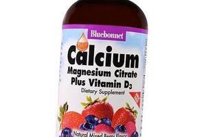 Кальций Магний Витамин Д3 Calcium Magnesium plus Vitamin D3 Bluebonnet Nutrition 472мл Ягода (36393024)
