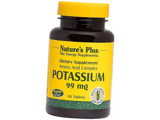 Калий с Аминокислотным Комплексом Potassium 99 Nature's Plus 90таб (36375175)
