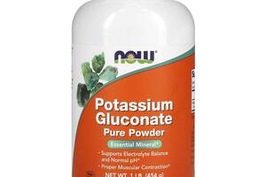 Калия глюконат Potassium Gluconate Now Foods чистий порошок 454 г
