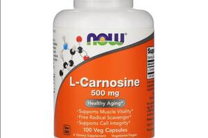 Карнозин NOW Foods L-Carnosine 500 mg 100 Veg Caps