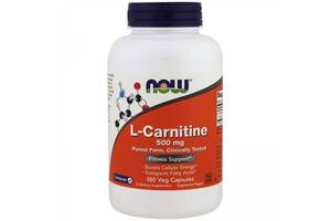 Карнитин NOW Foods L-Carnitine 500 mg 180 Veg Caps