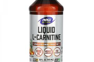 Карнитин NOW Foods L-Carnitine Liquid 1000 mg 473 ml /31 servings/ Tropical Punch