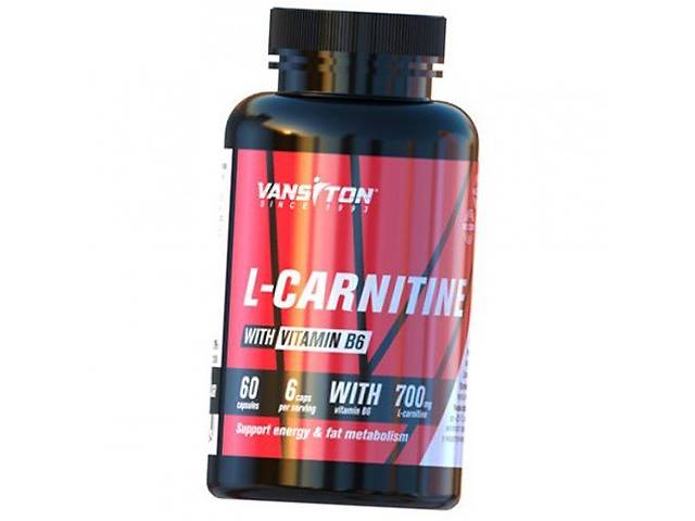 Карнитин с Витамином В6 L-Carnitine with Vitamin B6 Vansiton 60капс (02173002)