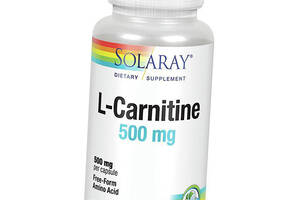 Карнитин Тартрат в капсулах L-Carnitine 500 Solaray 30вегкапс (02411002)