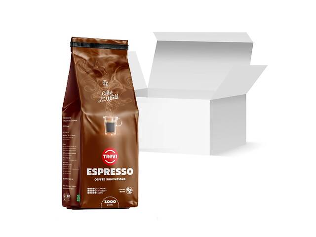 Кава в Зернах Trevi Espresso 60% Арабіка 40% Робуста 1кг х 10 шт