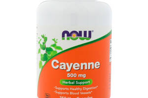 Кайенский перец NOW Foods Cayenne 500 mg 250 Veg Caps