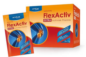 Хондропротектор для спорта Activlab Flexactiv extra Kolagen + Vitamin C 30 sachets 11 g Currants and Cranberries