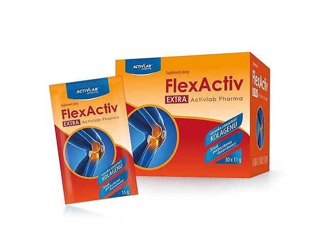 Хондропротектор для спорта Activlab Flexactiv extra Kolagen + Vitamin C 30 sachets 11 g Currants and Cranberries