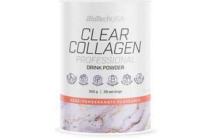 Хондропротектор для спорта BioTechUSA Clear Collagen Professional 350 g /28 servings/ Rose Pomegranate