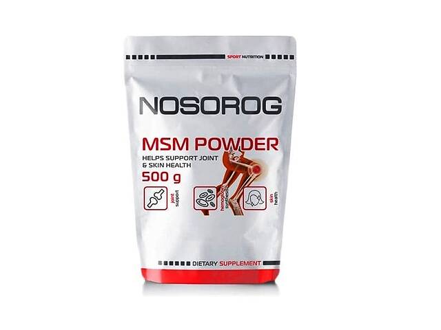 Хондропротектор (для спорта) Nosorog Nutrition MSM Powder 500 g /250 servings/ Pure