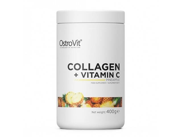 Хондропротектор для спорта OstroVit Collagen And Vitamin C 400 g /40 servings/ Pineapple