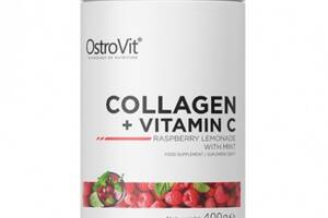 Хондропротектор для спорта OstroVit Collagen And Vitamin C 400 g /40 servings/ Raspberry Lemonade Mint