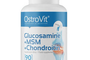 Хондропротектор (для спорта) OstroVit Glucosamine + Msm + Chondroitin 90 Tabs