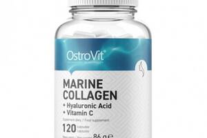 Хондропротектор для спорта OstroVit Marine Collagen + Hyaluronic Acid + Vitamin C 120 Caps