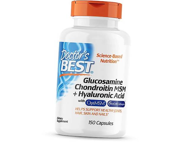 Хондропротектор Glucosamine Chondroitin MSM plus Hyaluronic Acid Doctor's Best 150вегкапс (03327007)