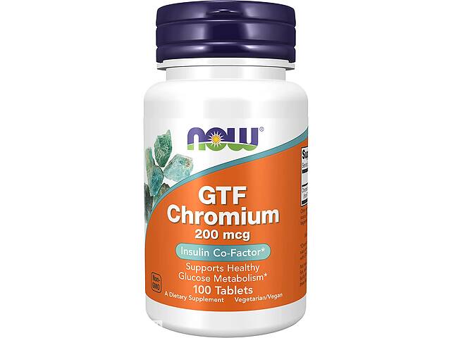 Хром GTF Chromium Now Foods 200 мкг 100 таблеток