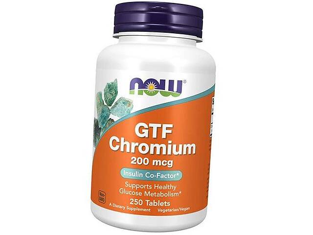 Хром GTF GTF Chromium 200 Now Foods 250таб (36128382)