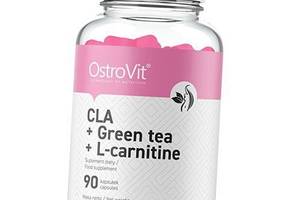 КЛА Экстракт зеленого чая и Карнитин CLA plus Green Tea plus L-Carnitine Ostrovit 90капс (02250011)