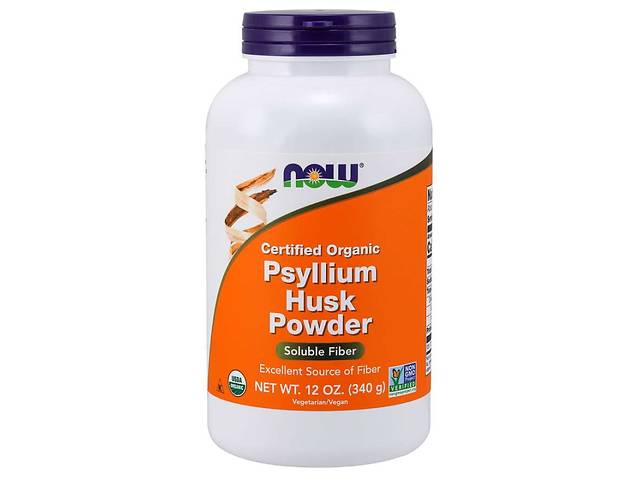 Клетчатка NOW Foods Organic Whole Psyllium Husks 340 g /34 servings/ Pure