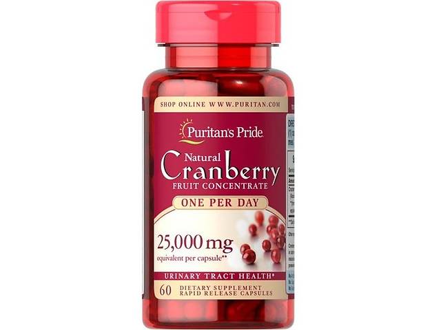 Клюква Puritan's Pride Cranberry Friut Concentrate 25 000 mg One per Day 60 Caps