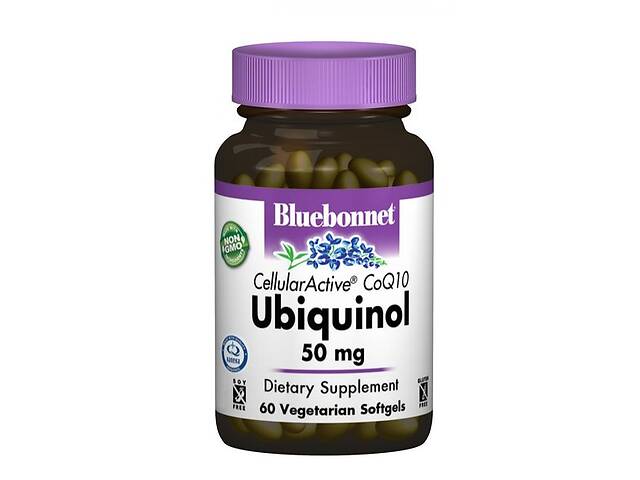 Коэнзим Bluebonnet Nutrition Cellular Active Ubiquinol 50 mg 60 Veg Softgels