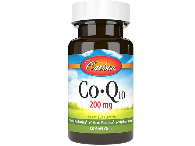 Коэнзим Carlson Labs CoQ10 200 mg 30 Soft Gels